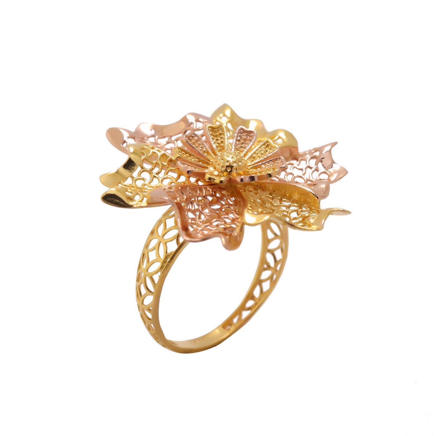 22k yellow gold flora aura ring - Image 2