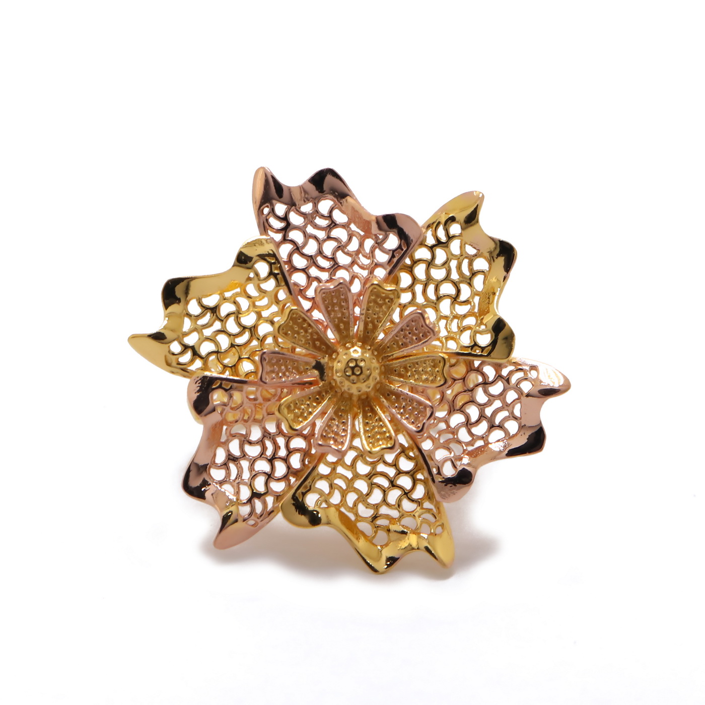 22k yellow gold flora aura ring