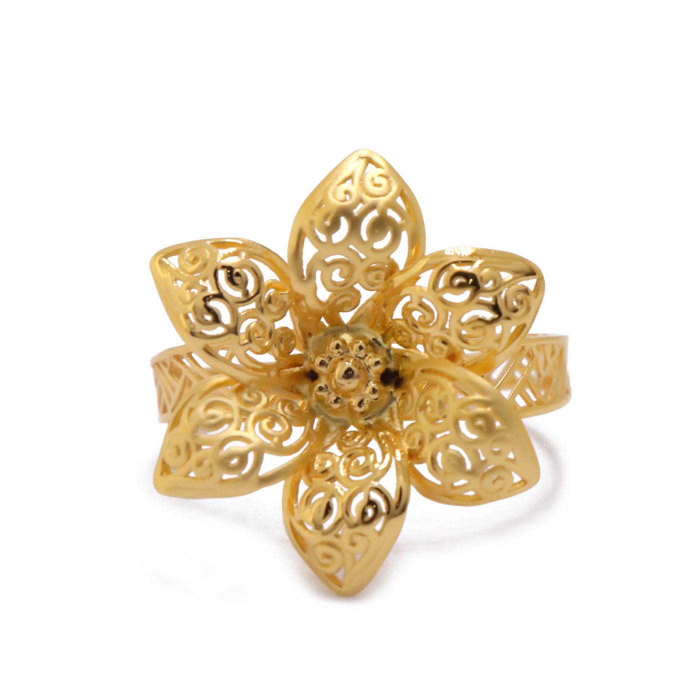 22k yellow gold sunshine ring