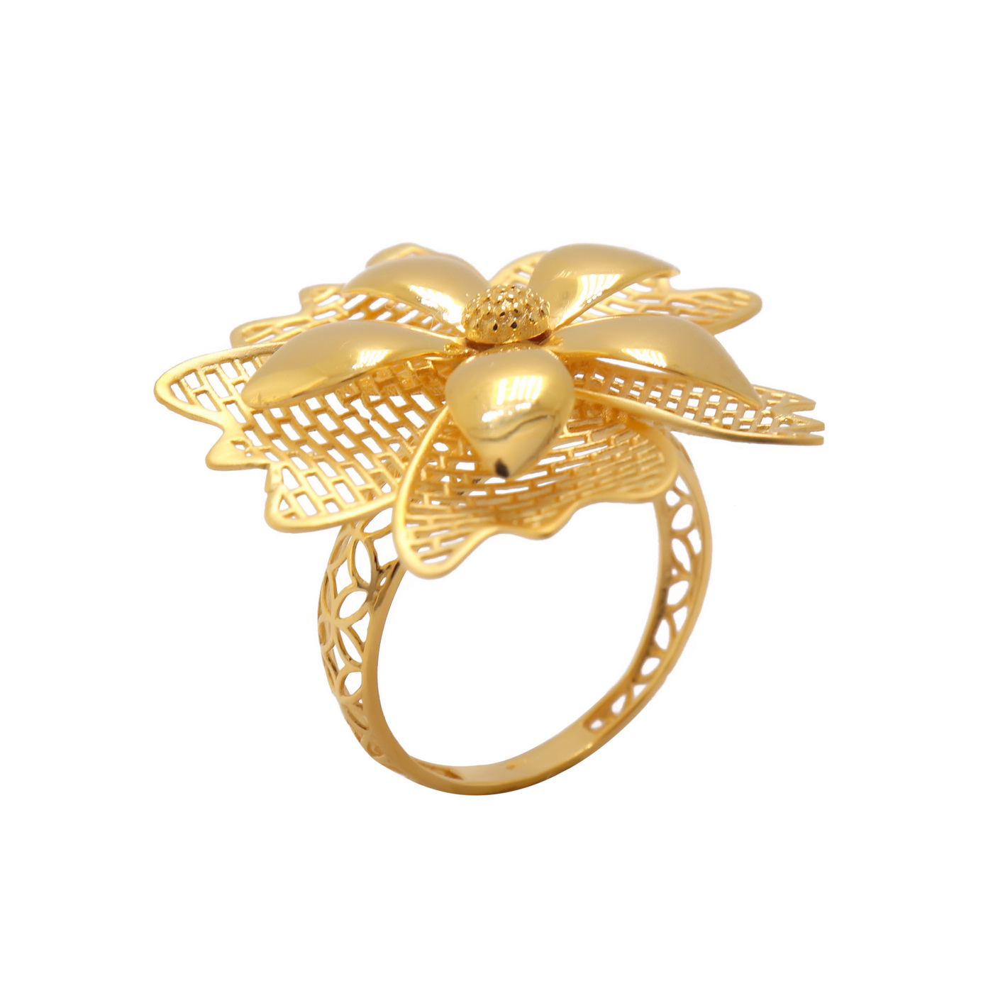 22k yellow gold evergreen sheen ring - Image 3