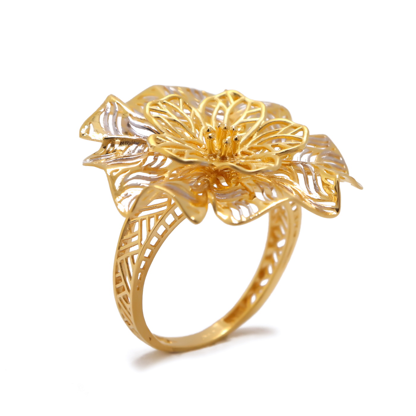 22k yellow carnation gold ring - Image 2
