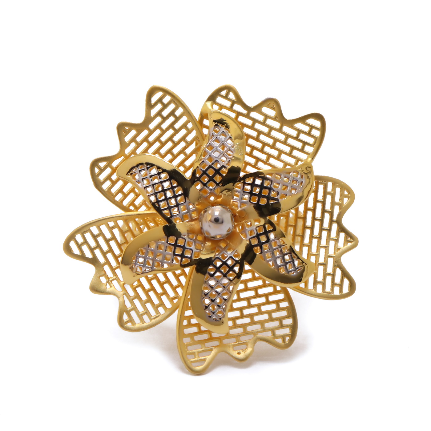 22k yellow gold golden daffodil ring