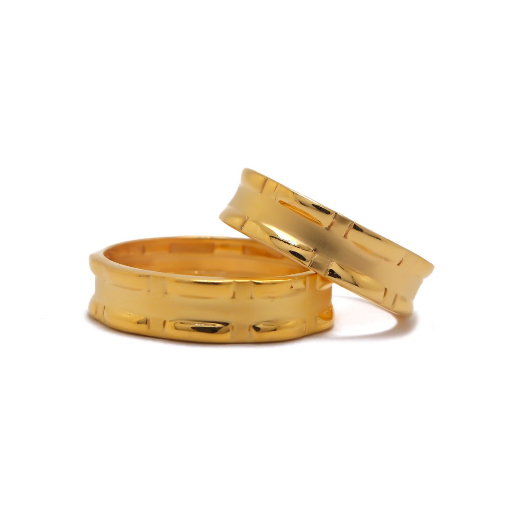 22k yellow gold plain miracle bands