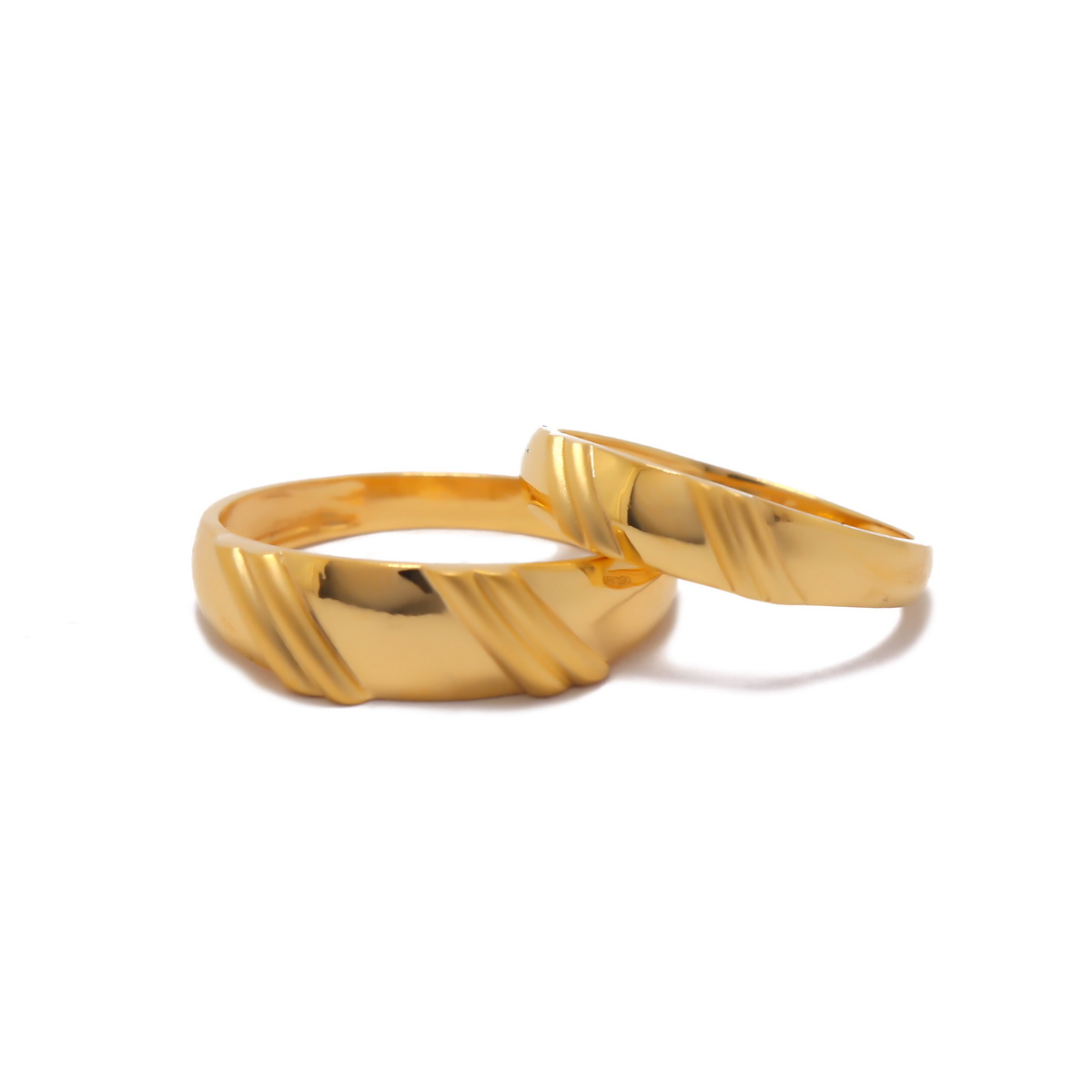 22k  yellow gold plain love bands