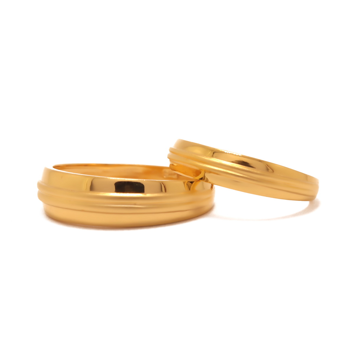 22k  yellow gold plain aphaea rings