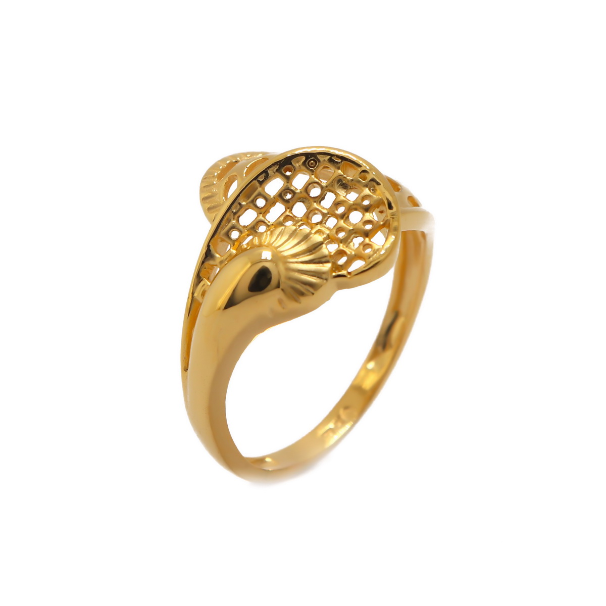 22k Gold Plain Abstract Ring