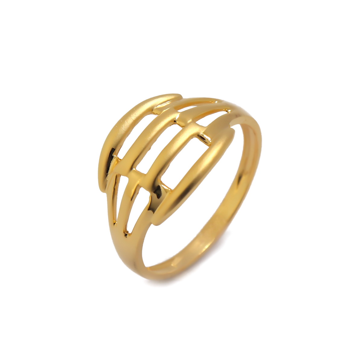 22k Gold Plain Ladder Ring