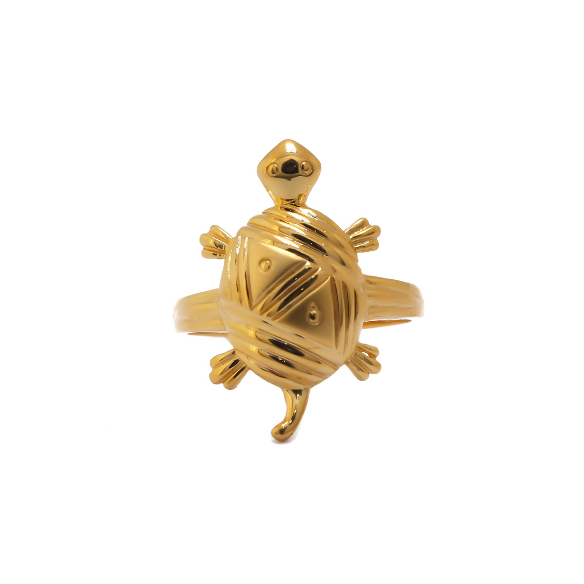 22k Gold Plain Tortoise Ring - Image 2