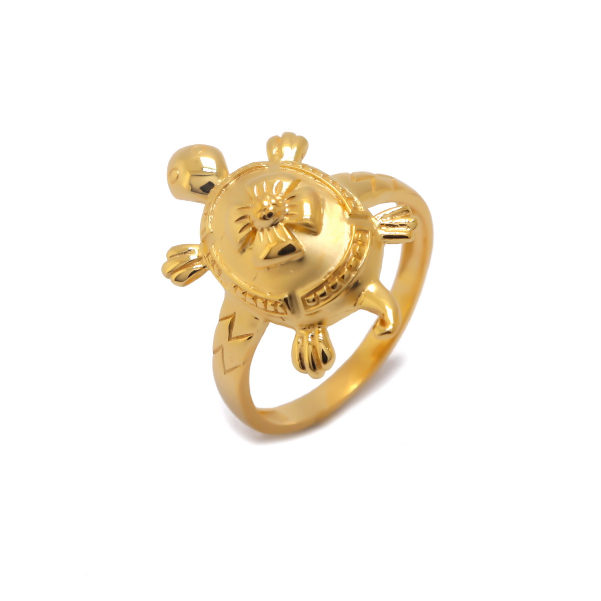 22k Gold Plain Turtle Ring