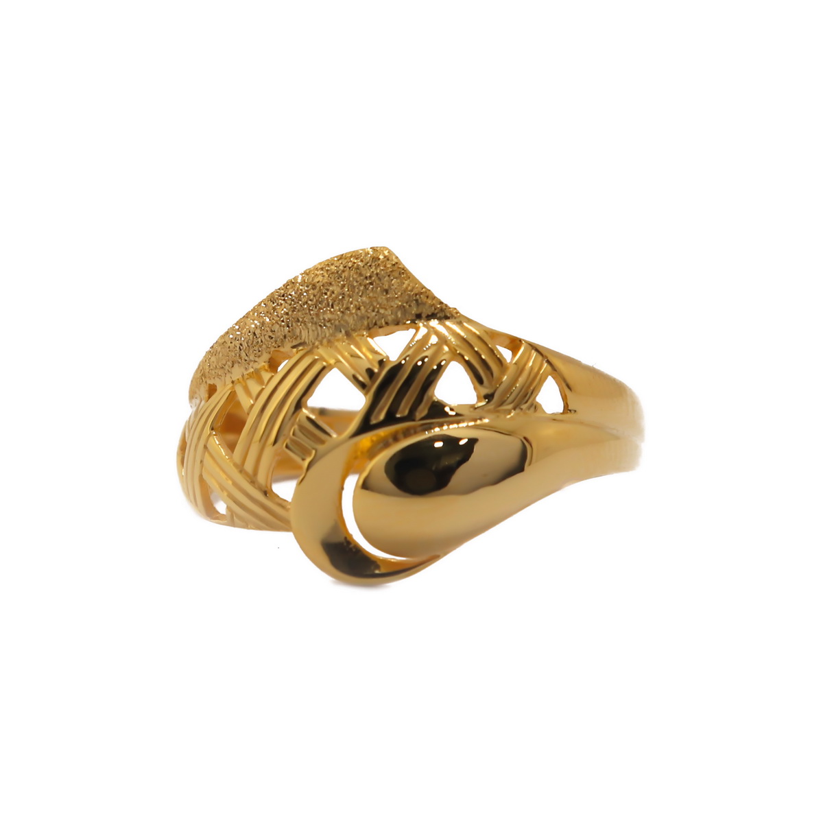 22k Gold Plain French Style Ring - Image 3