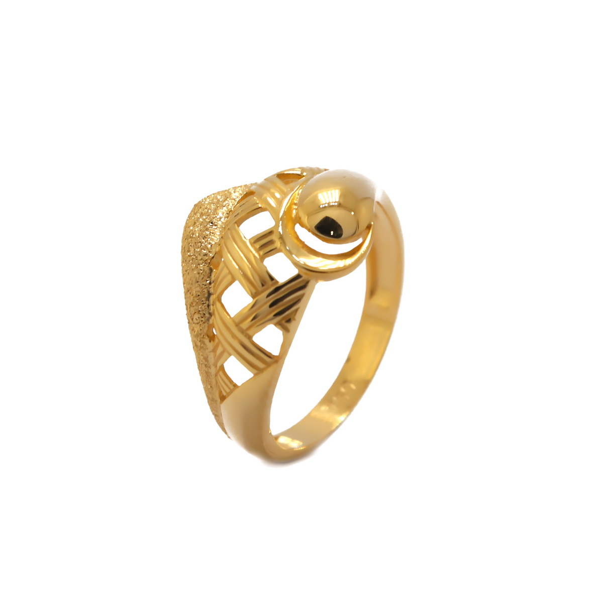 22k Gold Plain French Style Ring - Image 2