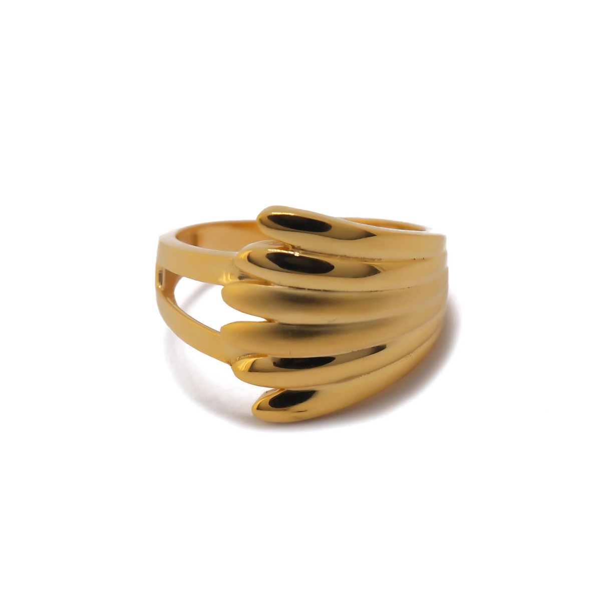 22k Gold Plain Morning Dew Ring - Image 3