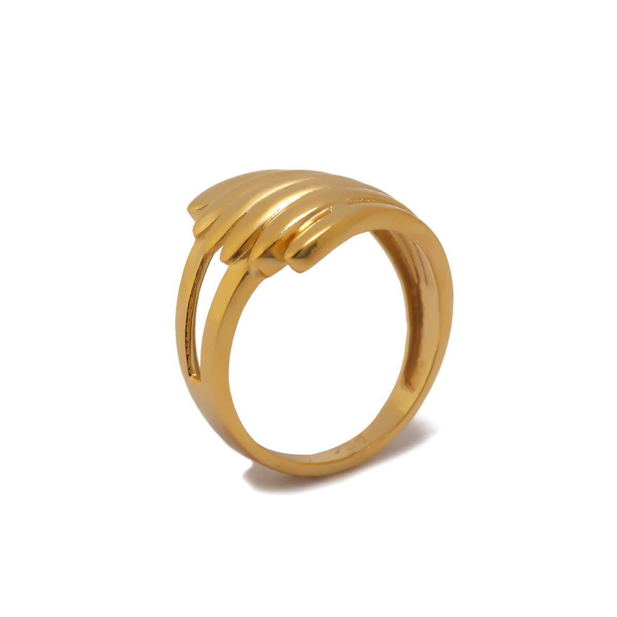 22k Gold Plain Morning Dew Ring - Image 2
