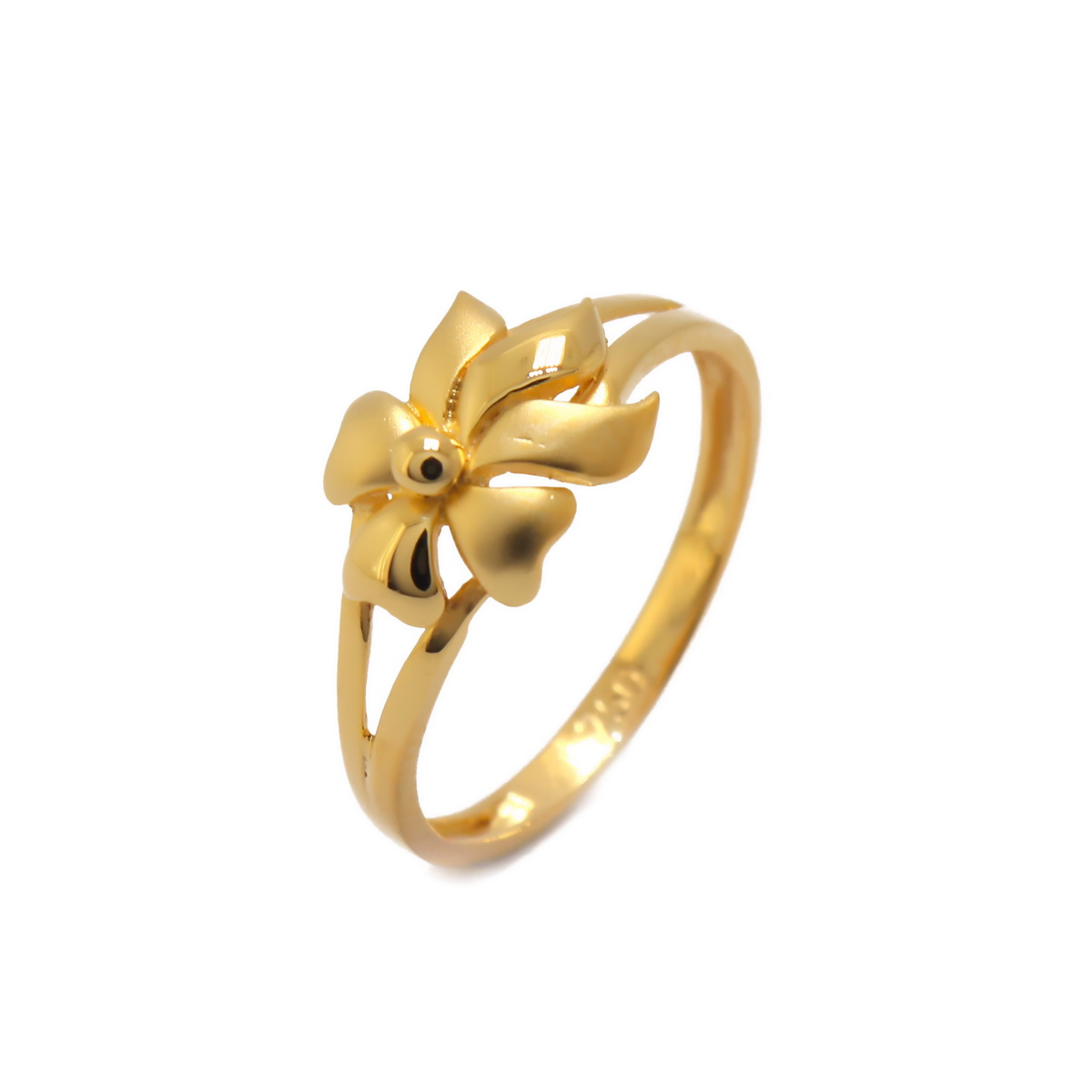 22k Gold Plain Ribbon Ring