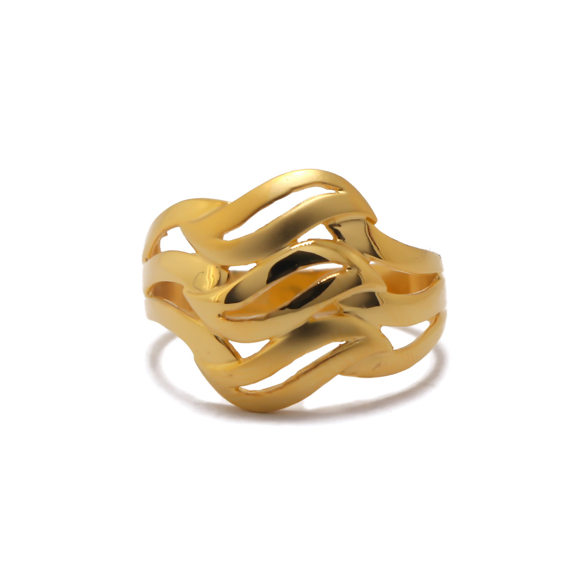 22k Gold Plain Garden Flower Ring - Image 2