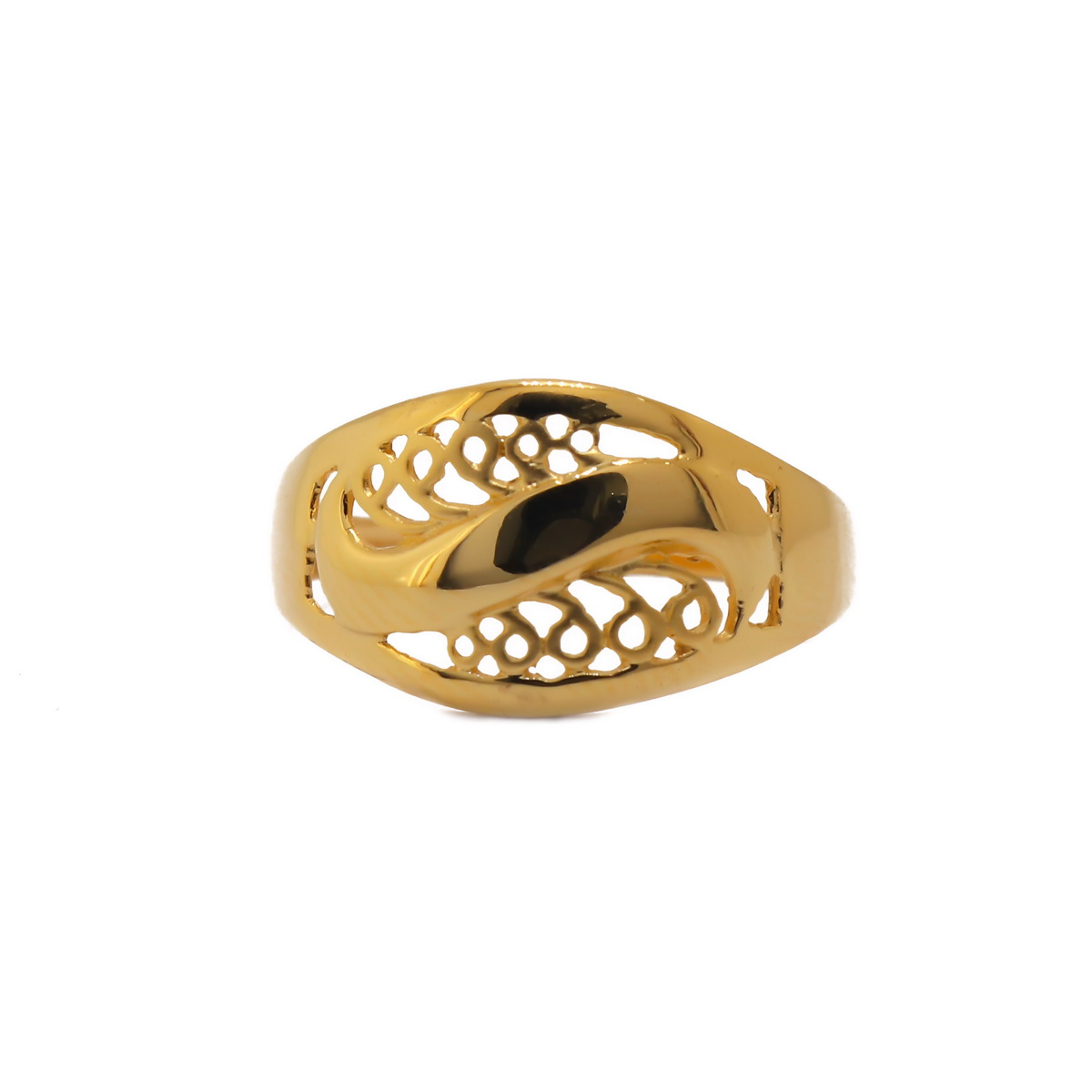 22k Gold Plain Designer Ring - Image 2