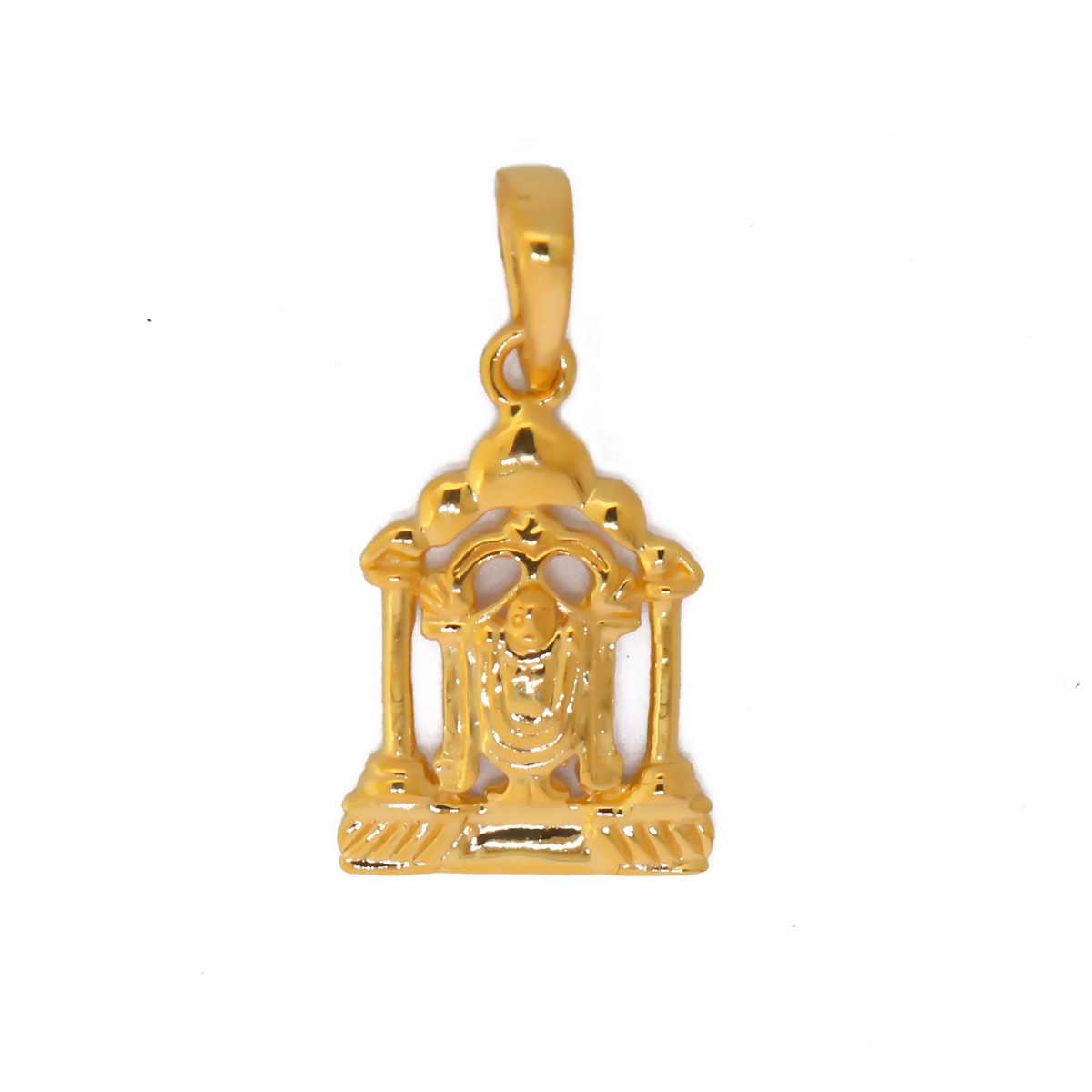 22k yellow gold god balaji pendant