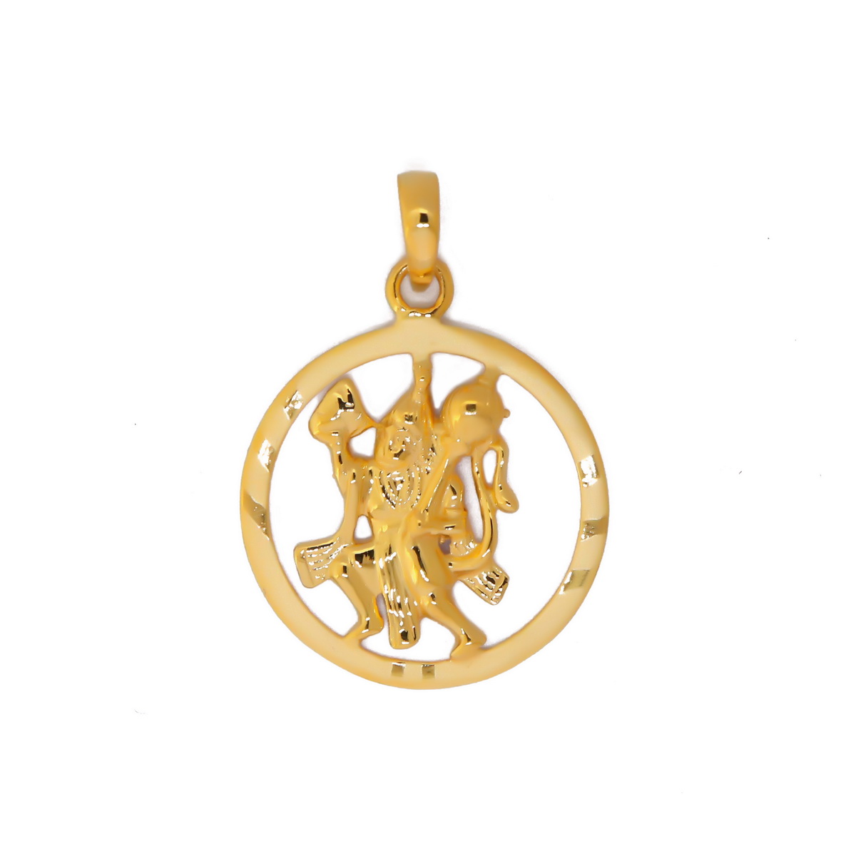 22k yellow gold god hanuman pendant