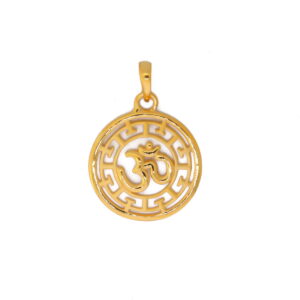 22k yellow gold divine om pendant