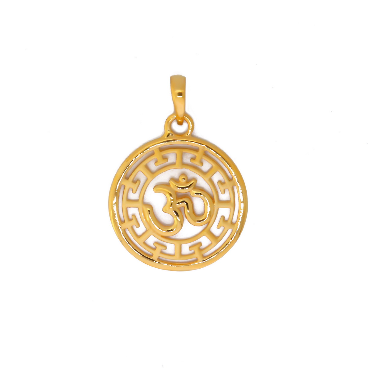 22k yellow gold divine om pendant