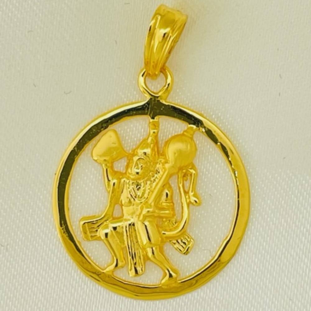 22k gold plain Round with hanuman pendants
