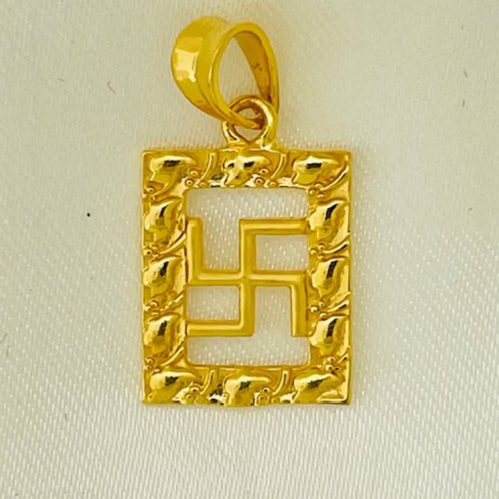 916 Gold Plain Swastik Pendants