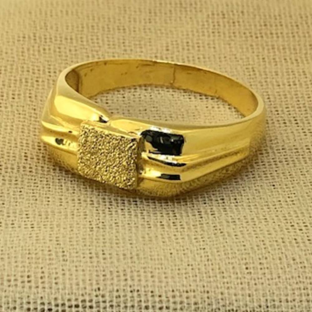 22K Gold Plain Fancy Ring