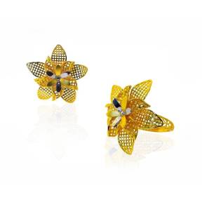 Begum collection Natural Gold Flower  Ring