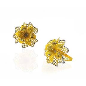 Begum collection Natural daffodil Flower Design Ring