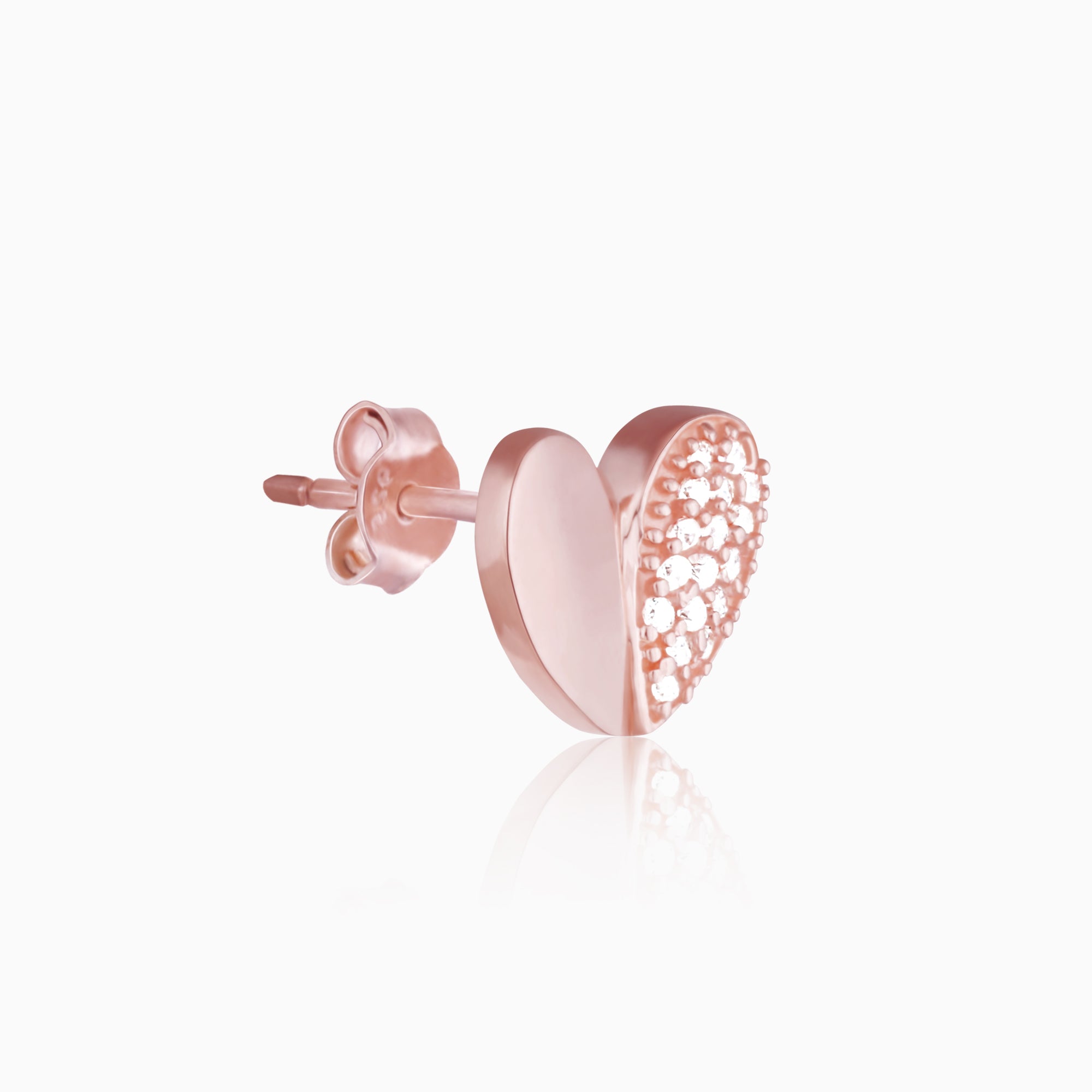 Rose gold made for each other studs - Image 4