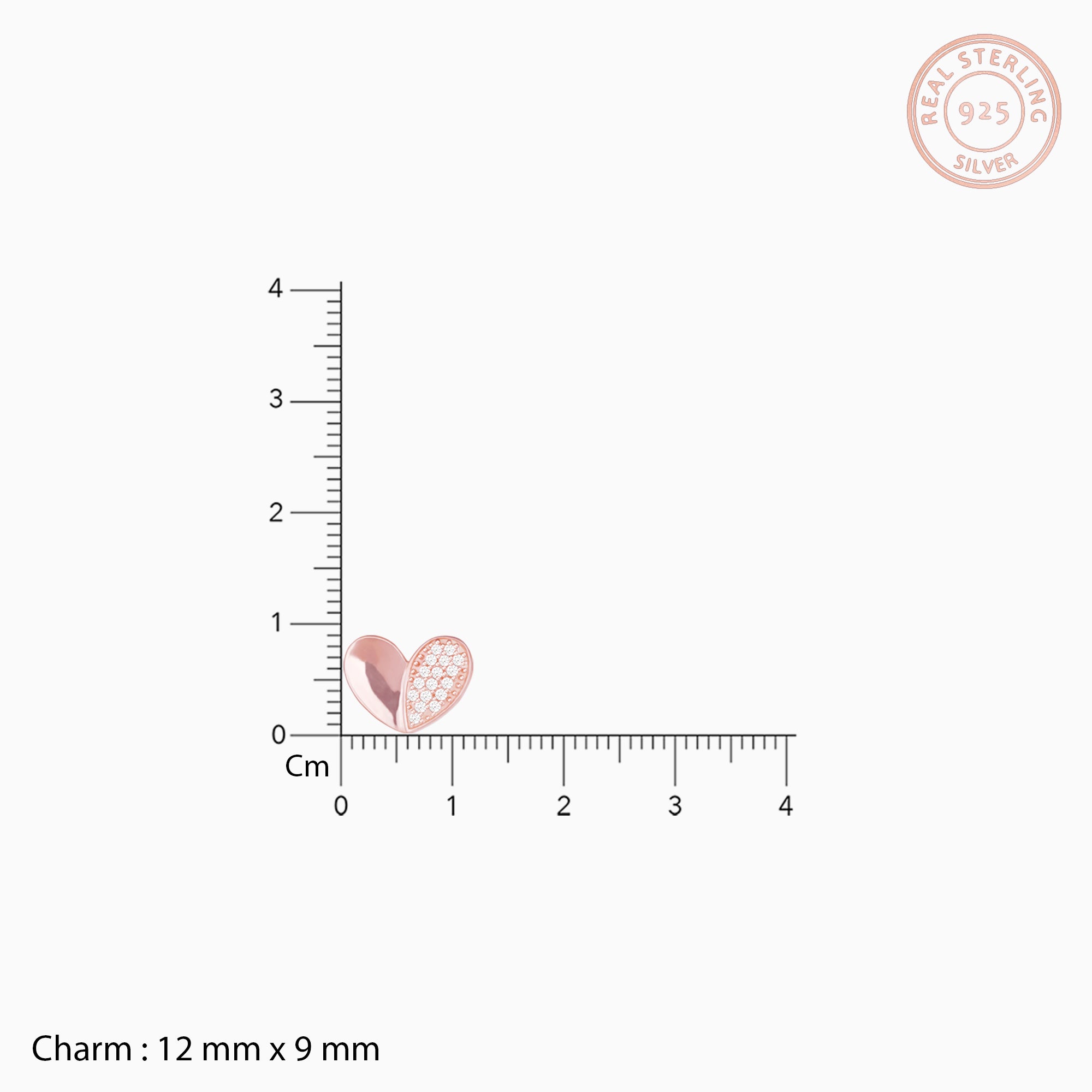 Rose gold made for each other studs - Image 3