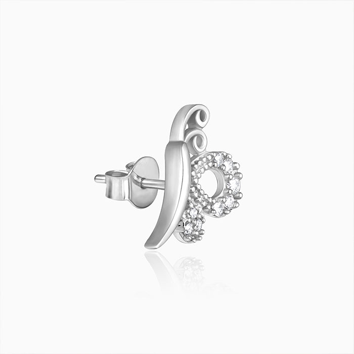 Silver love like a butterfly studs - Image 5