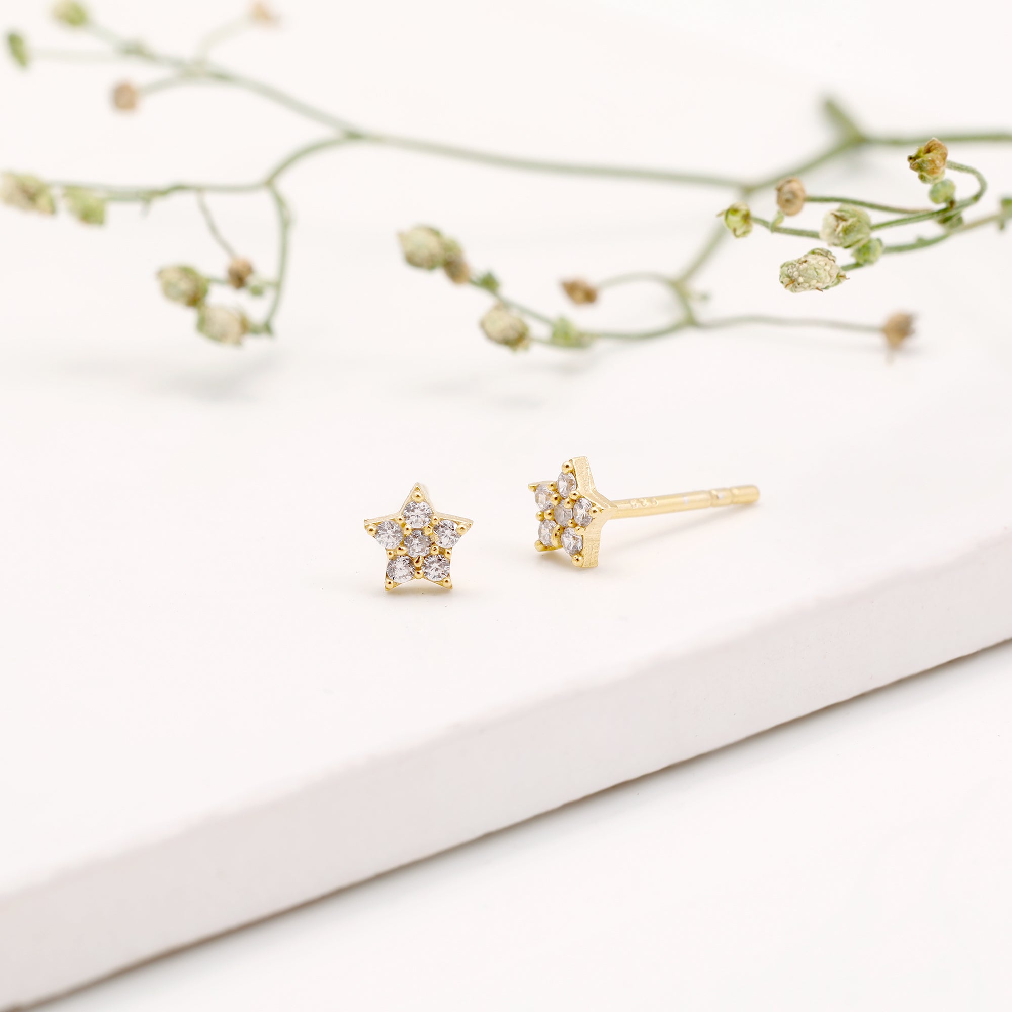 Golden star constellation studs - Image 4