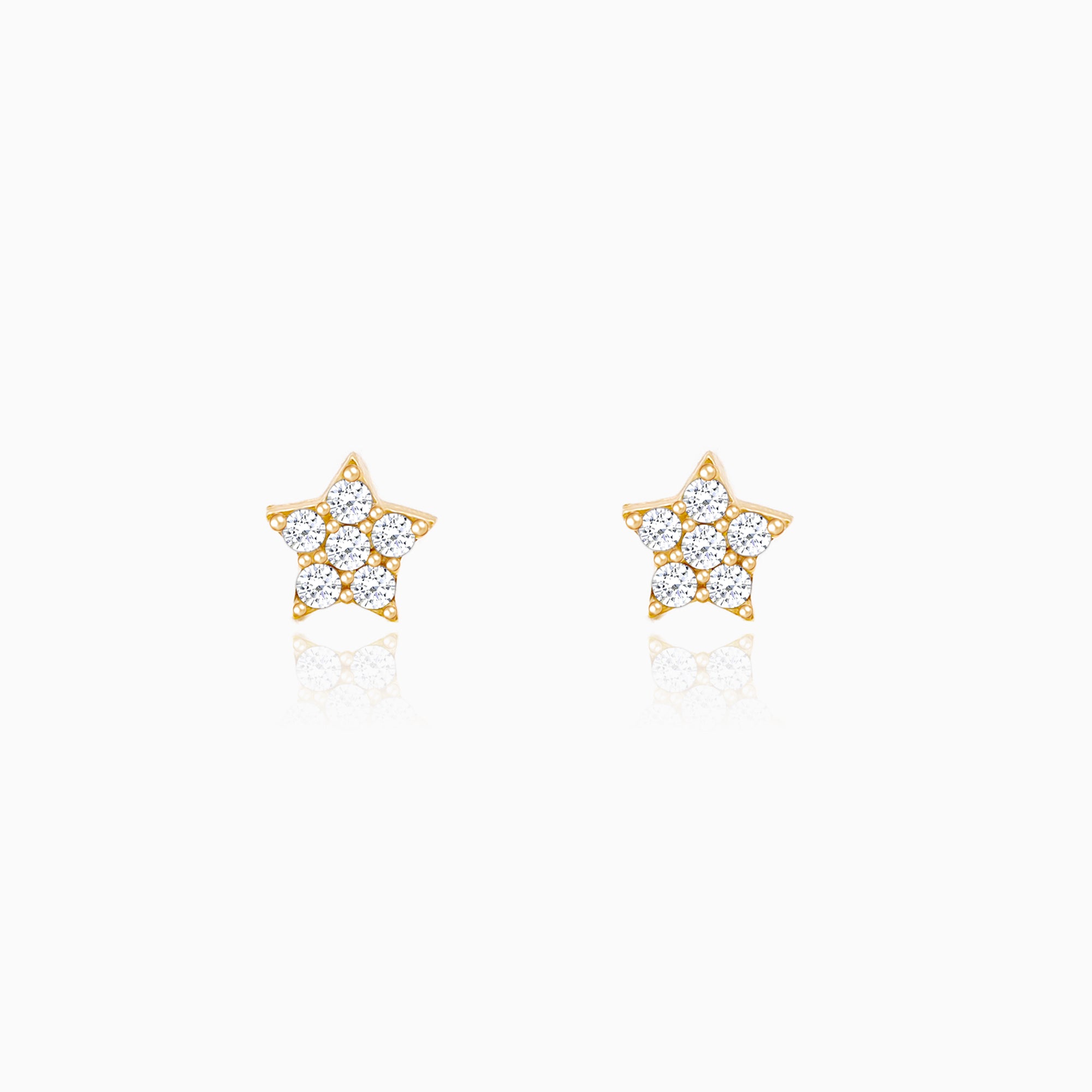 Golden star constellation studs