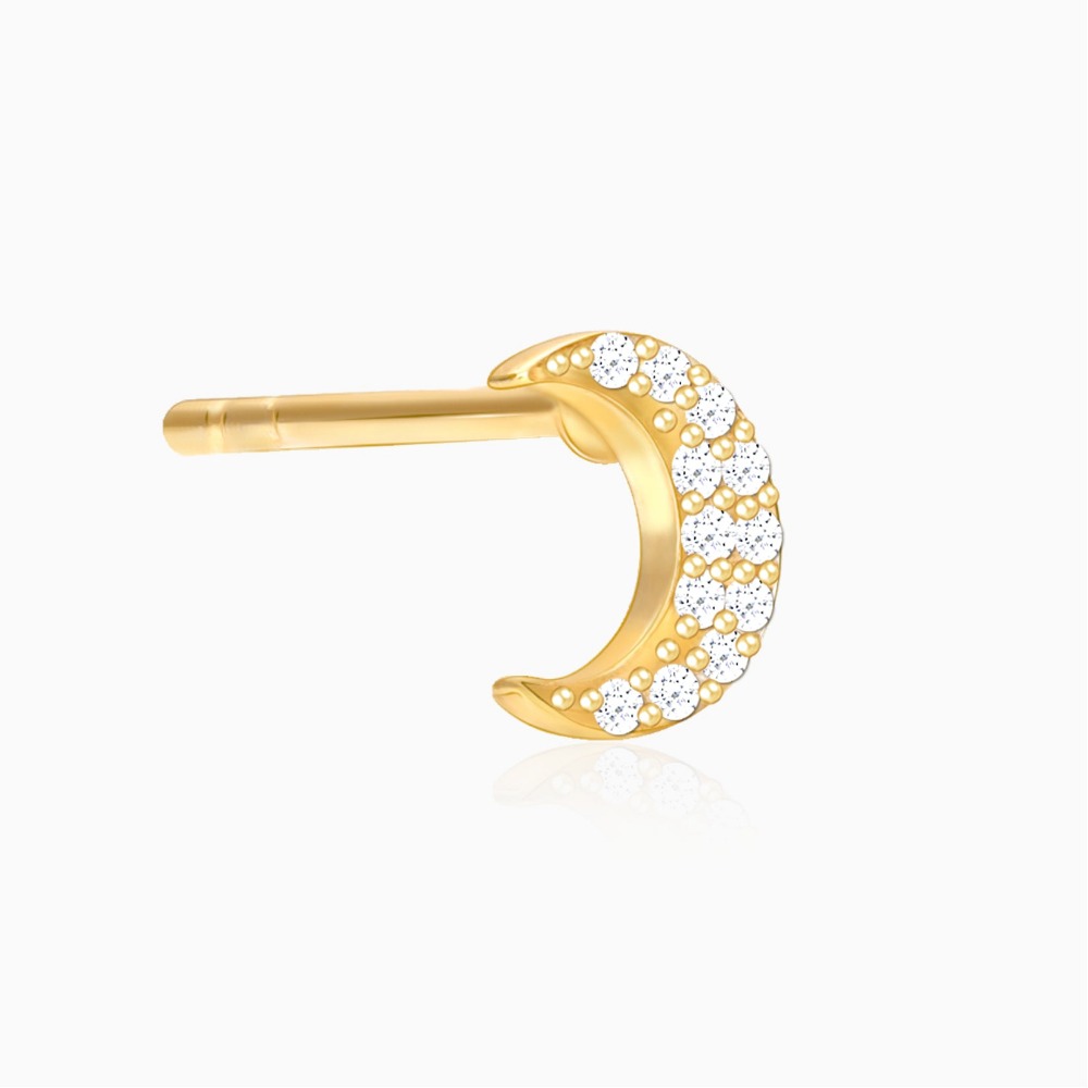 The golden crescent zircon earrings - Image 4