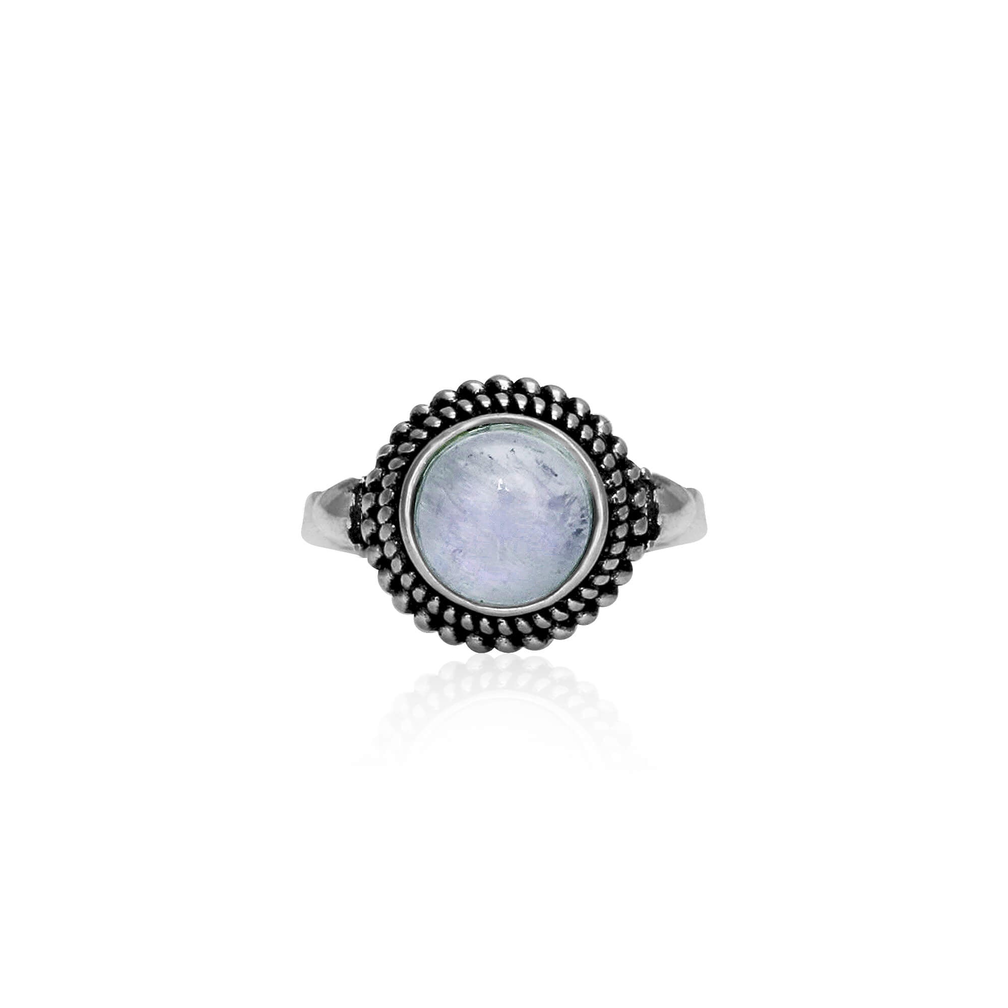Oxidised silver moonstone ring - Image 2