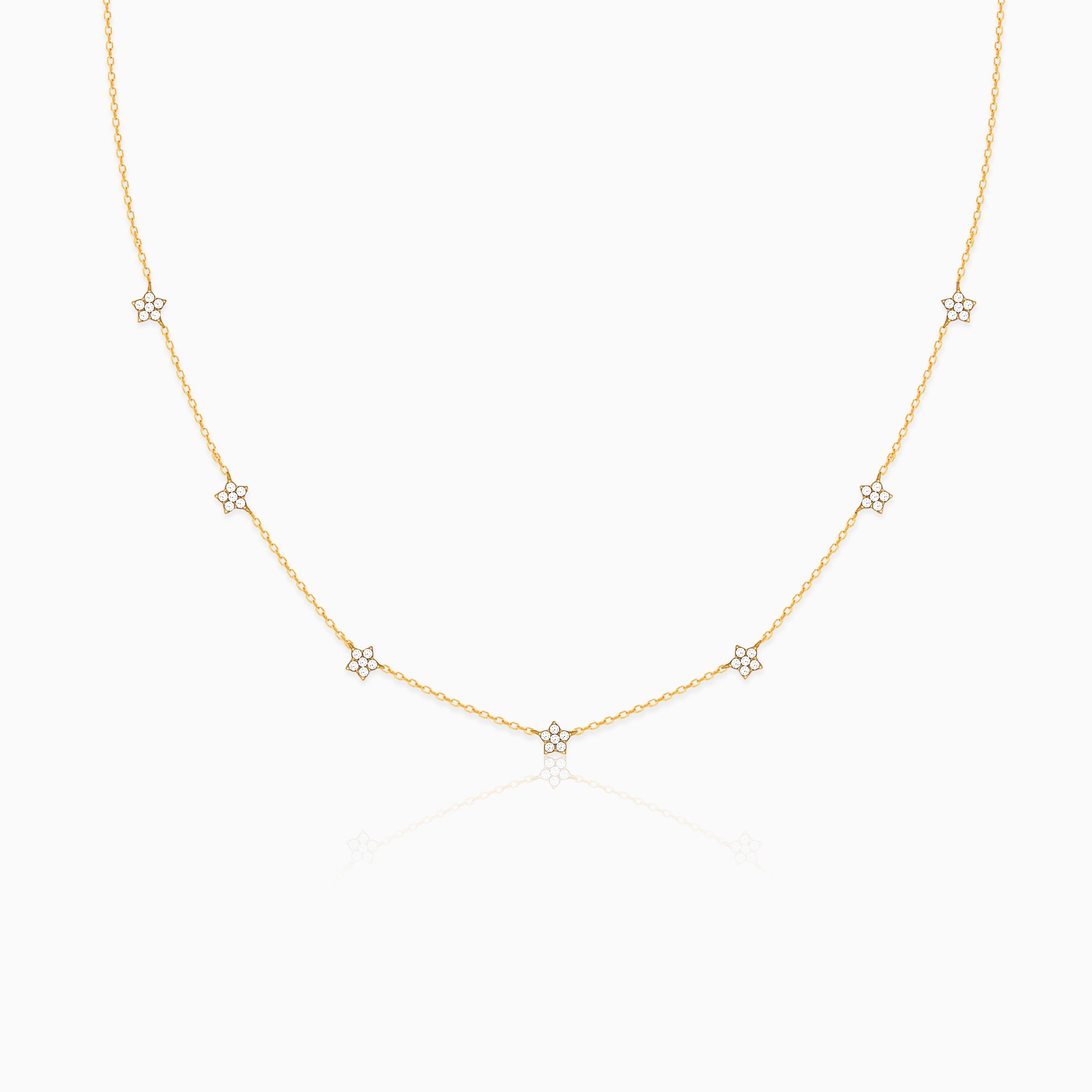 Golden star constellation necklace