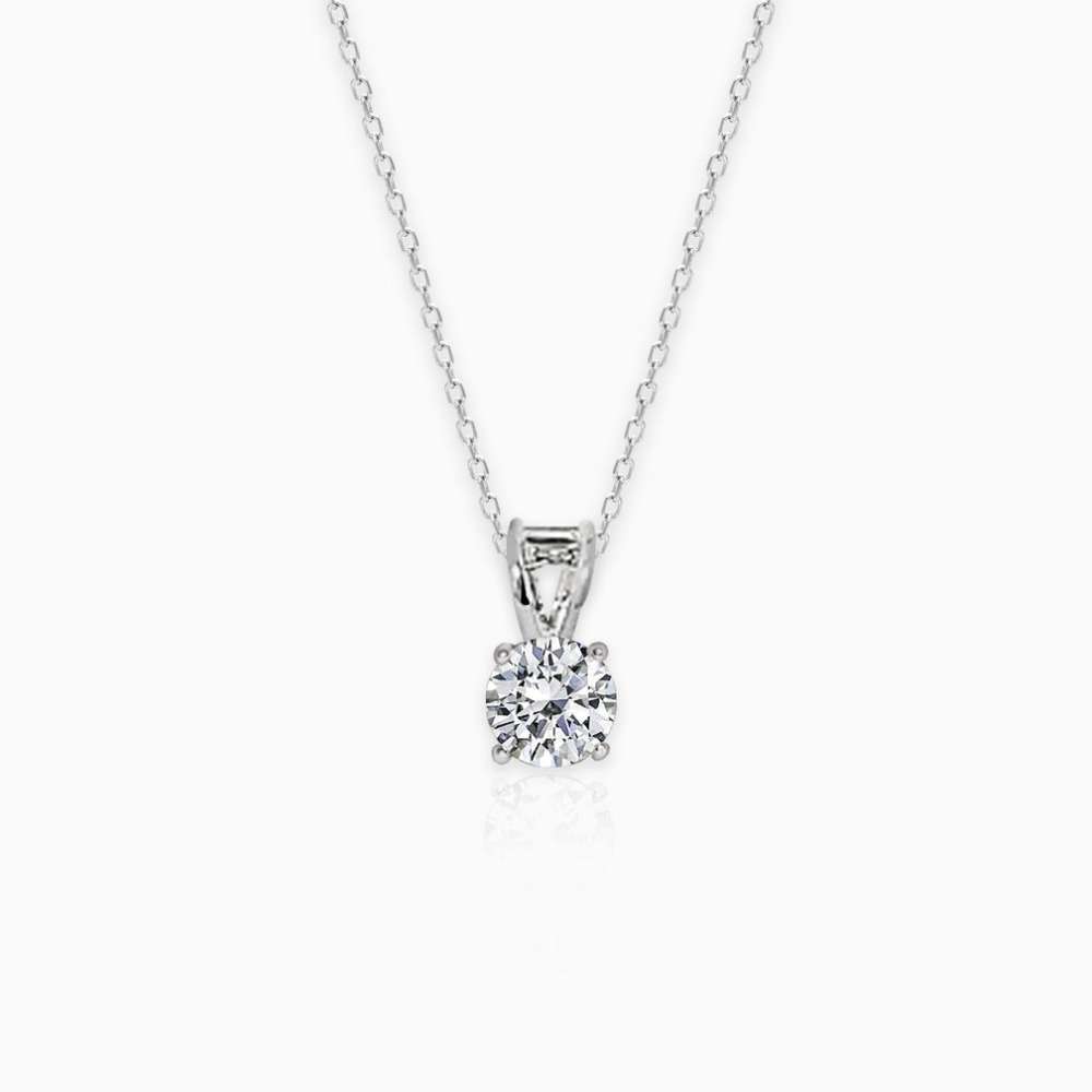 Silver zircon pendant