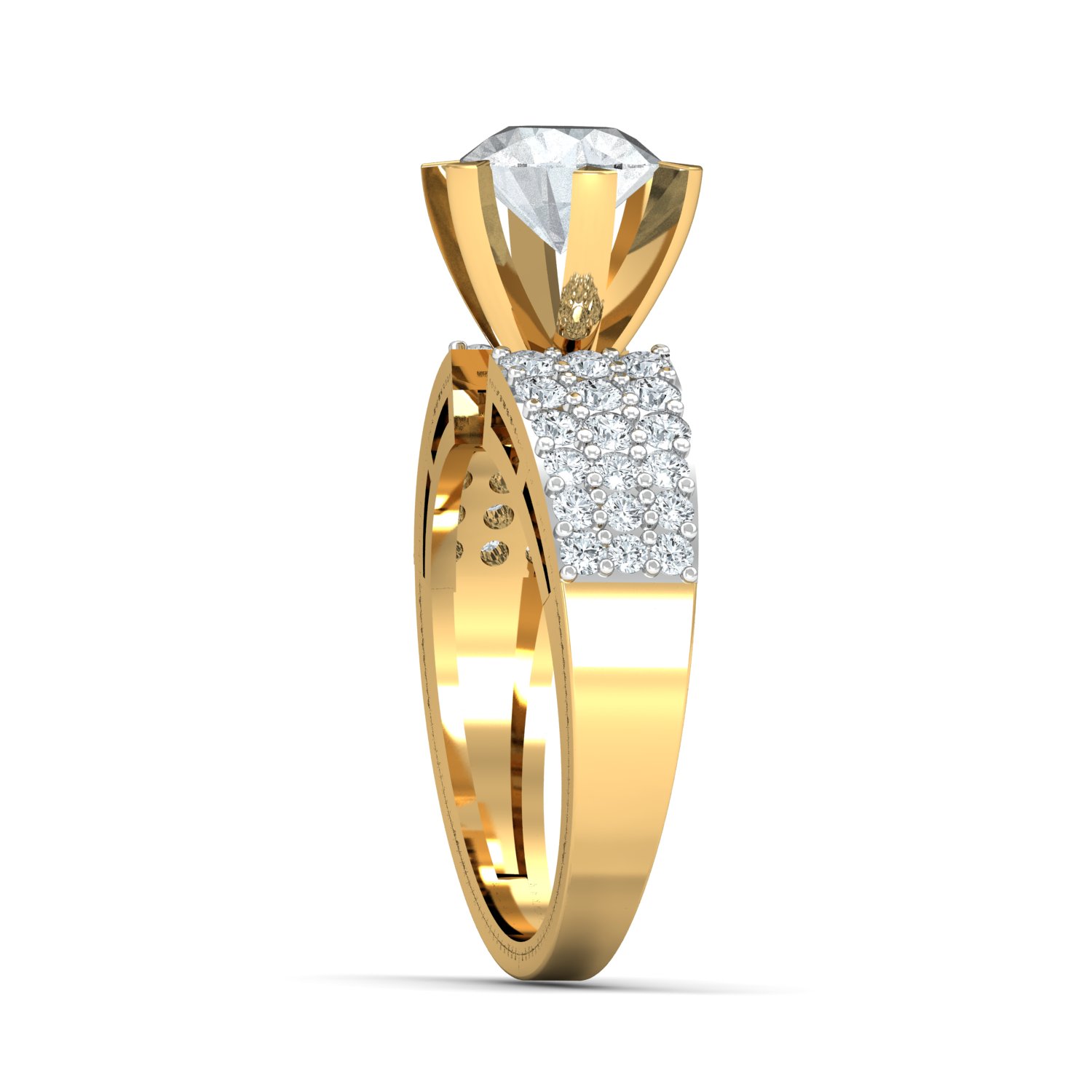 18K Gold Solitiare Stone Ring - Image 4