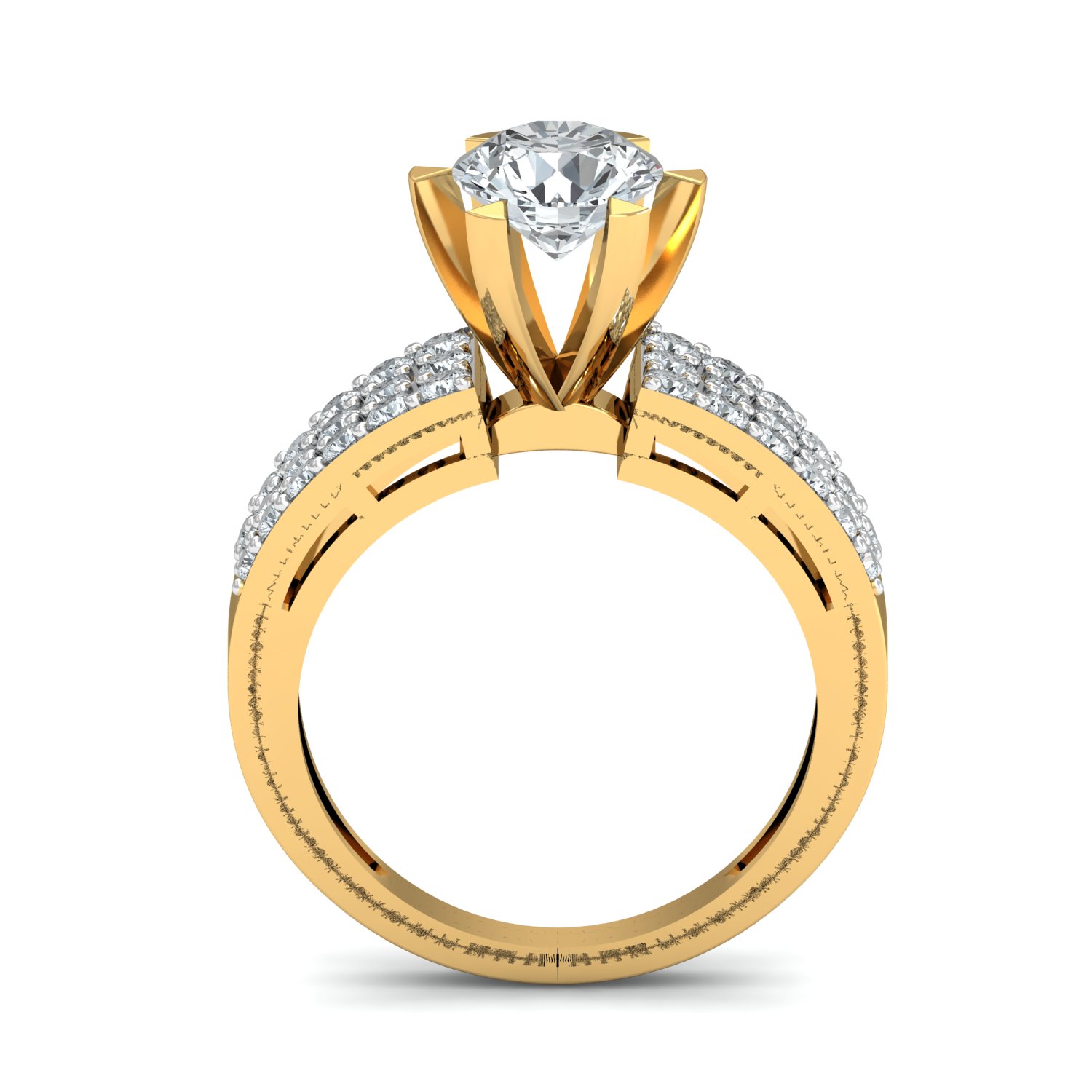 18K Gold Solitiare Stone Ring - Image 2