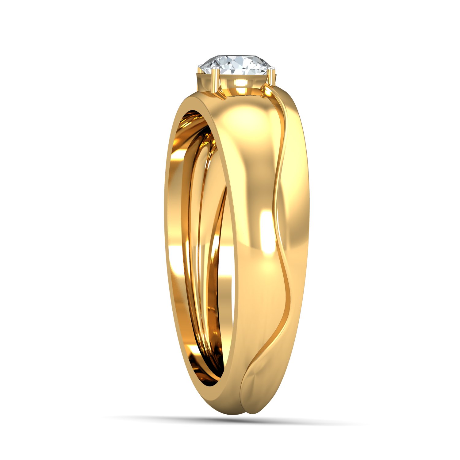 18K Gold Diamond Ring For Daily Wear - Image 4