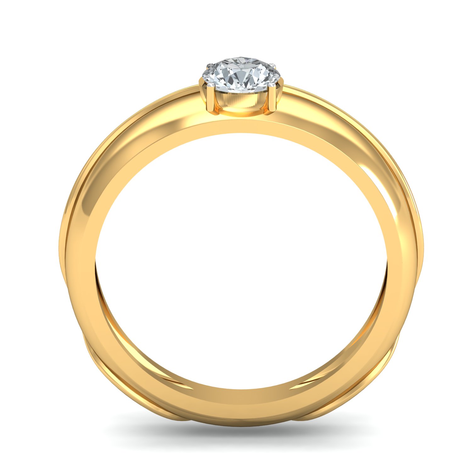 18K Gold Diamond Ring For Daily Wear - Image 3