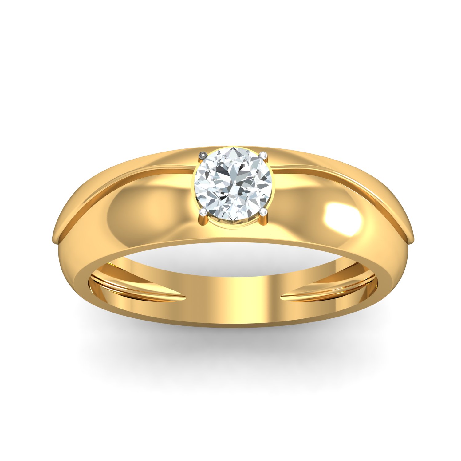 18K Gold Diamond Ring For Daily Wear - Image 2