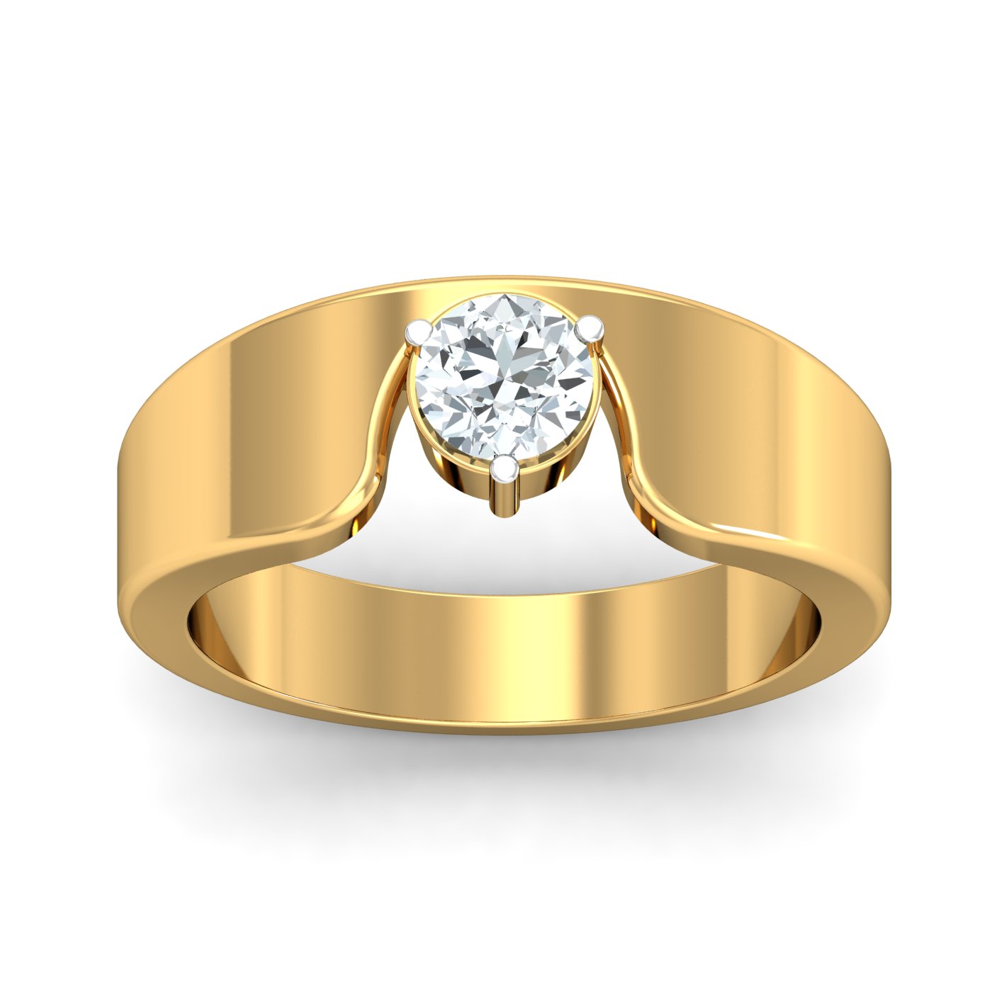 18K Gold Single Diamond ring - Image 2