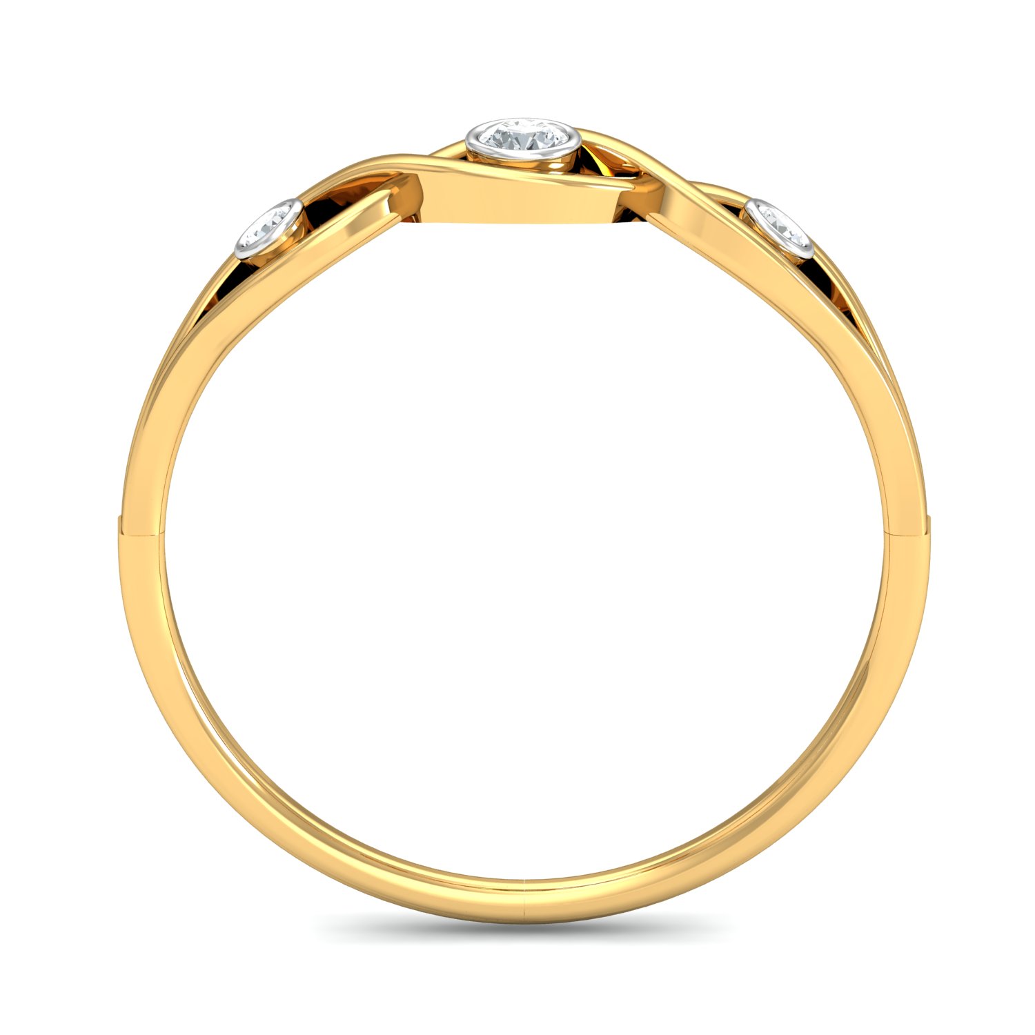 18K Gold Dazzling Diamond Ring - Image 3