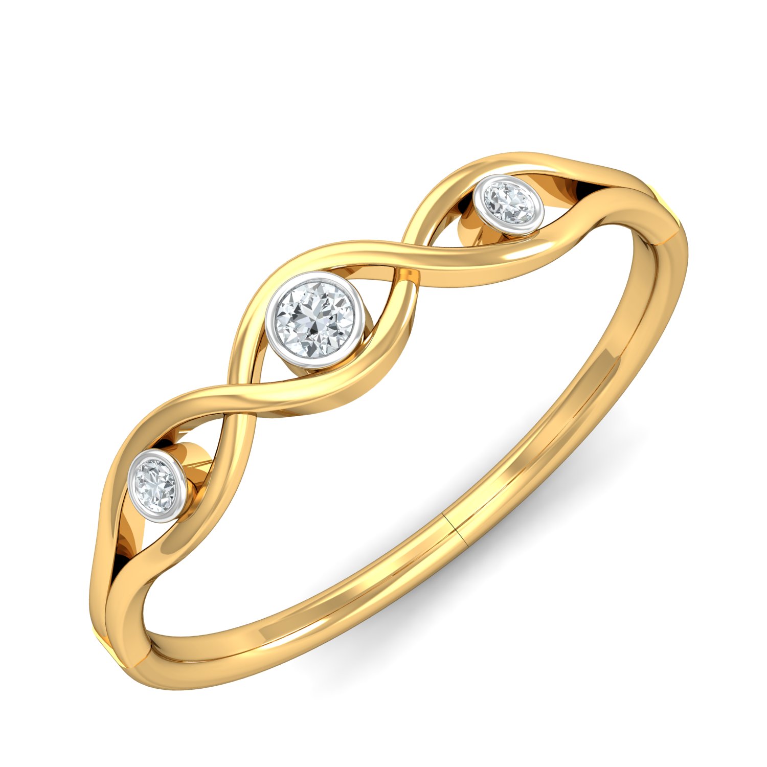 18K Gold Dazzling Diamond Ring