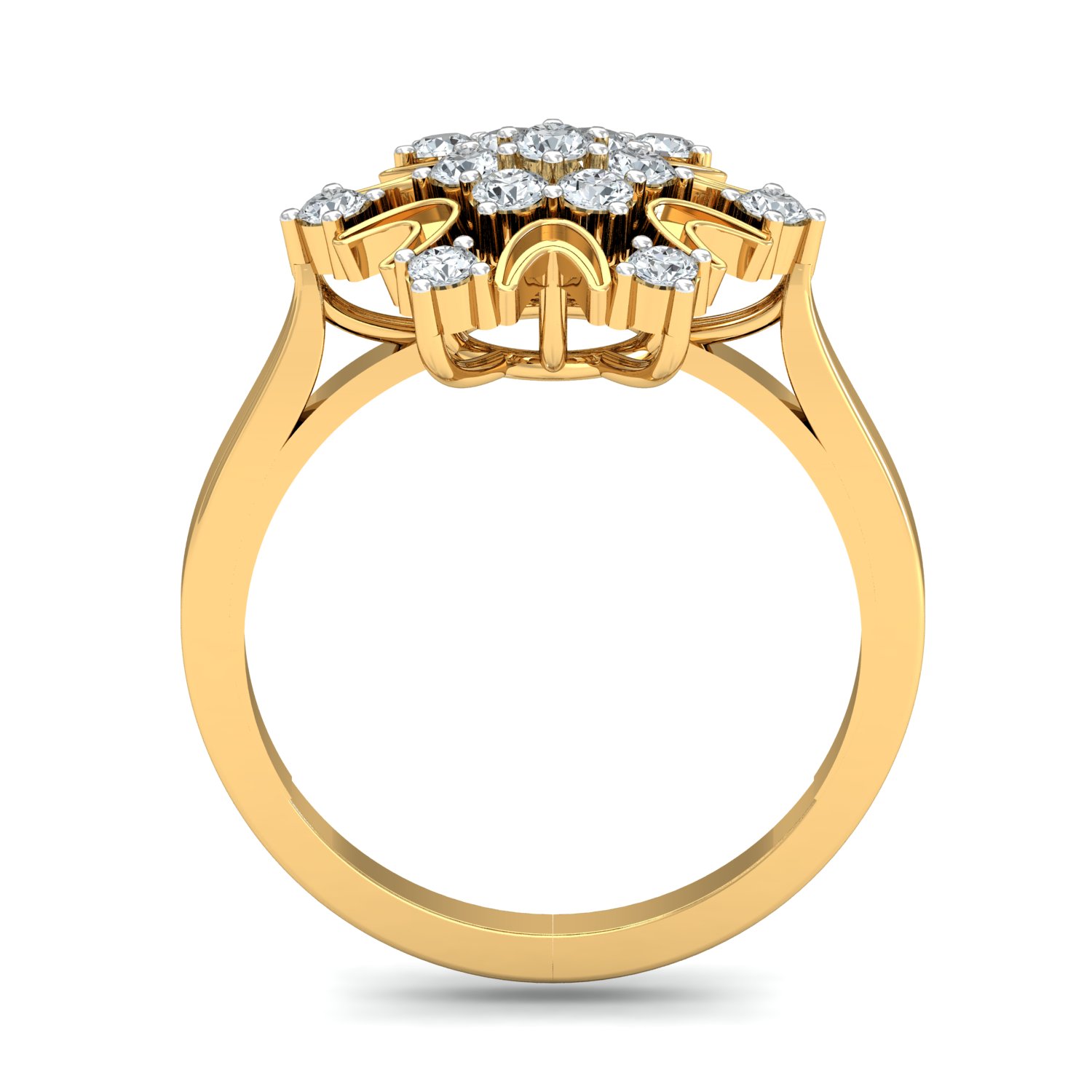 18K Gold Fancy Diamond Ring - Image 4