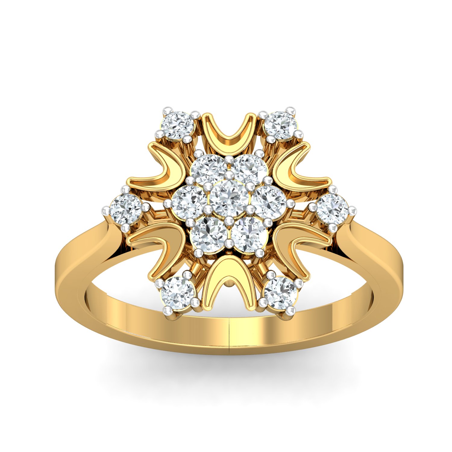 18K Gold Fancy Diamond Ring - Image 3