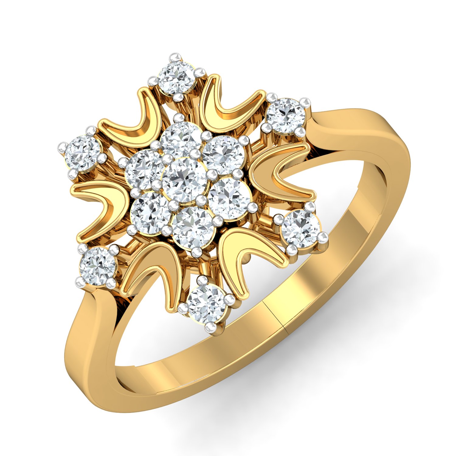 18K Gold Fancy Diamond Ring