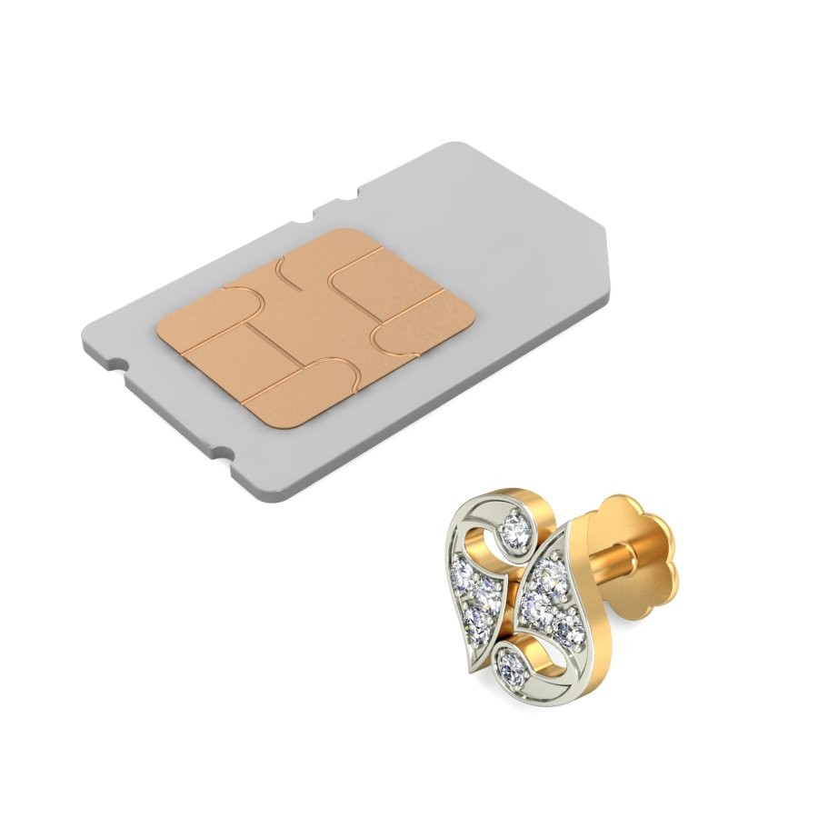 18K Gold Classy Diamond Nosepin BNP021 - Image 5